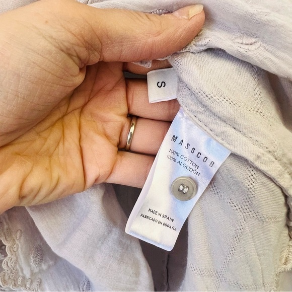 Masscob CATARINA - White Loose-fit cotton blouse with round neck Small - Picture 13 of 16